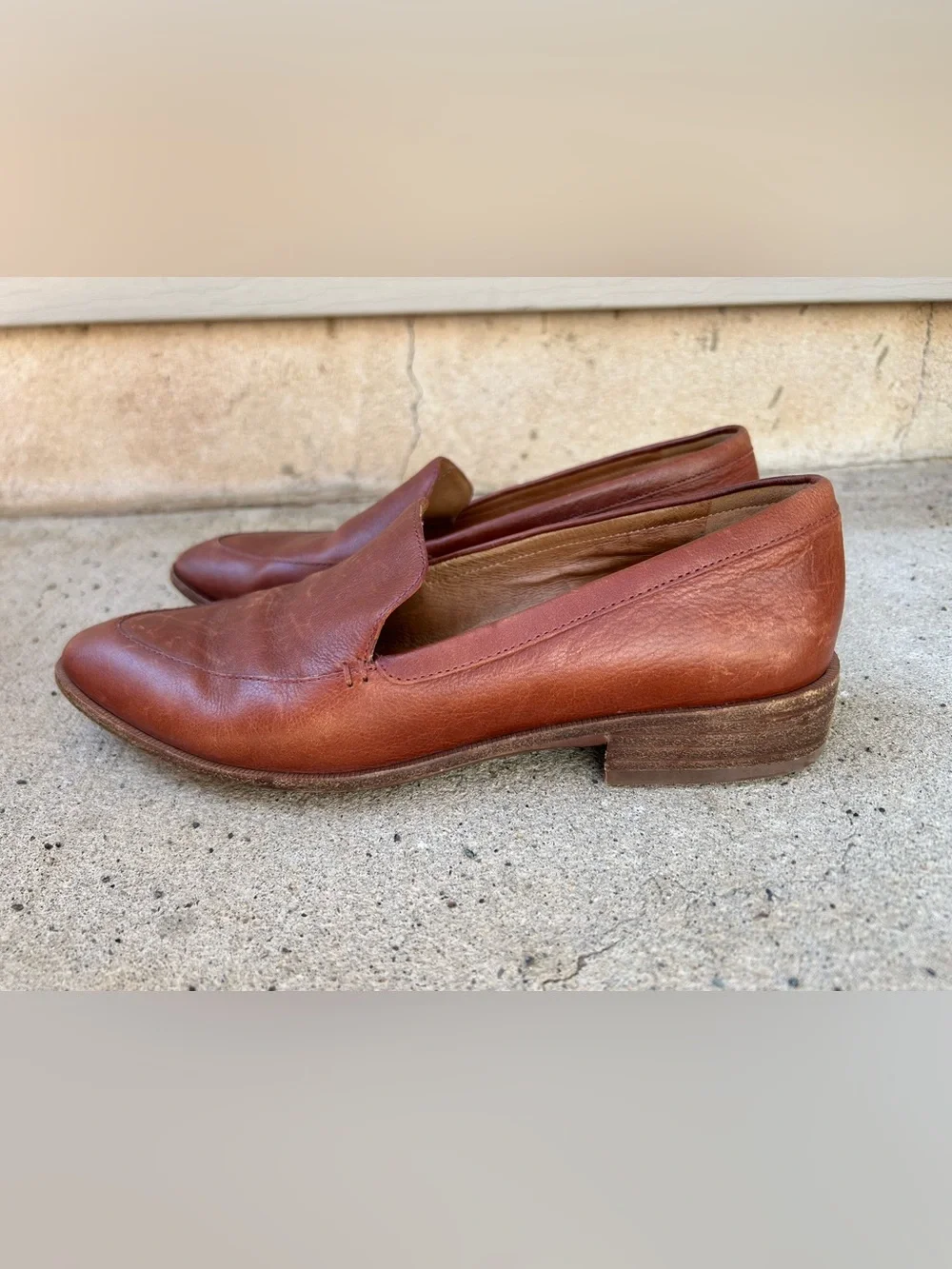 Madewell Women's Brown Leather Slip-On Loafers Size 8.5
